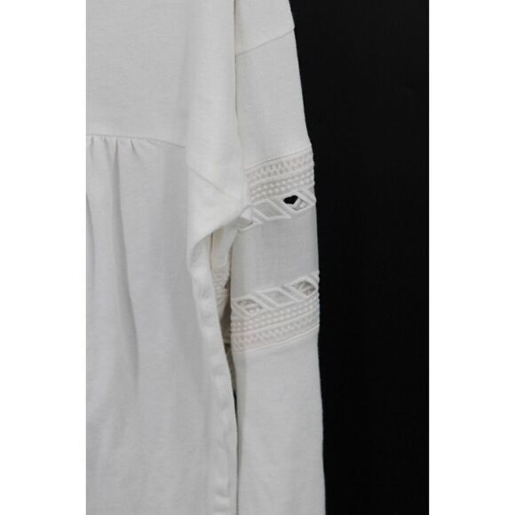 MADEWELL WHITE BLOUSE VNECK LONG SLEEVE SIZE SMALL - Picture 3 of 5